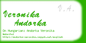 veronika andorka business card